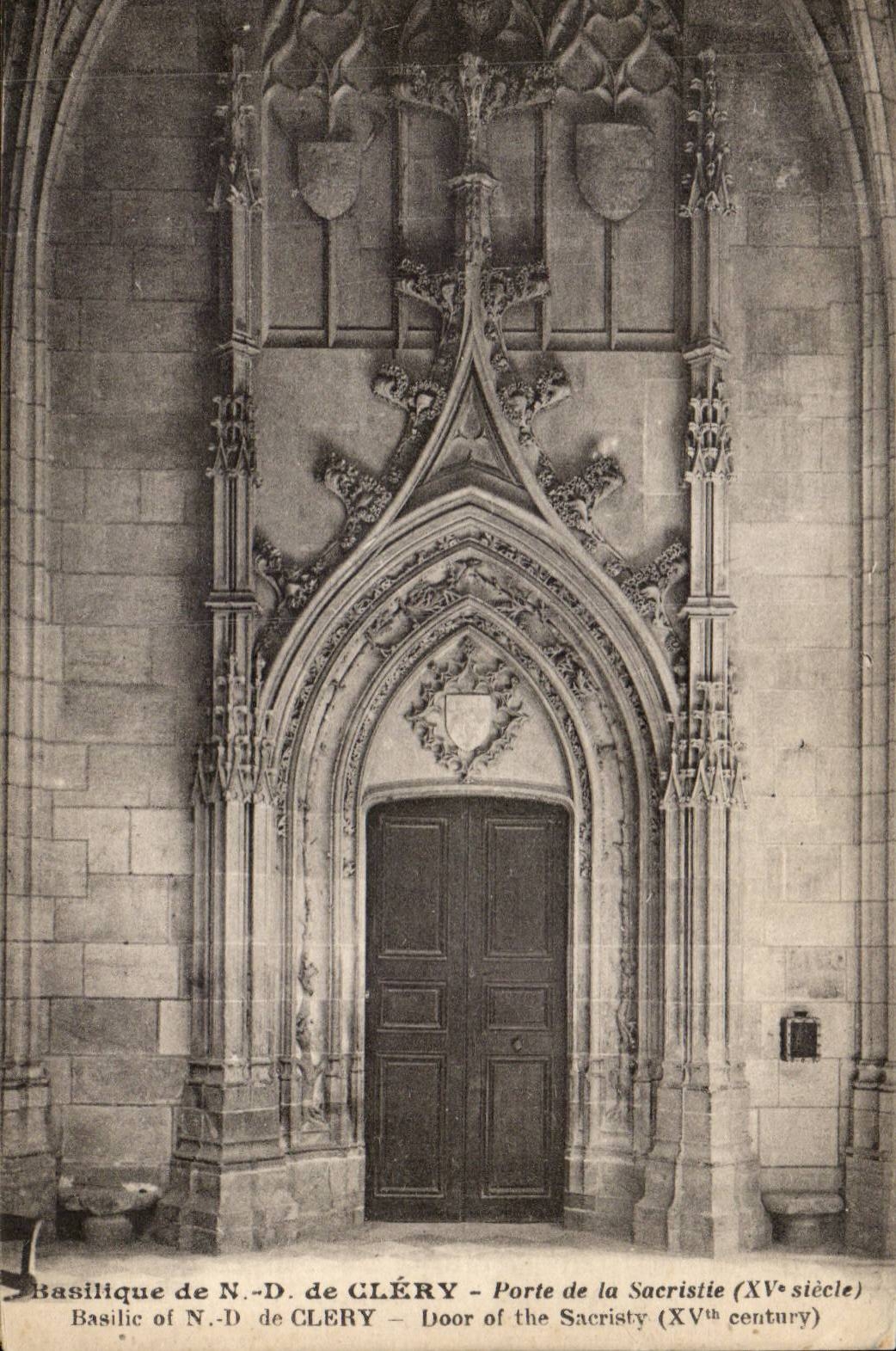 ND basilica of Clery CPA Gate of the sacristy