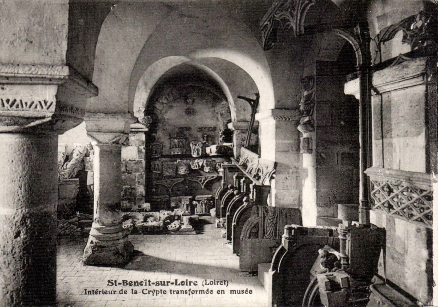 Saint Benoit on the Interior Loire CPA of the vault transformed into museum