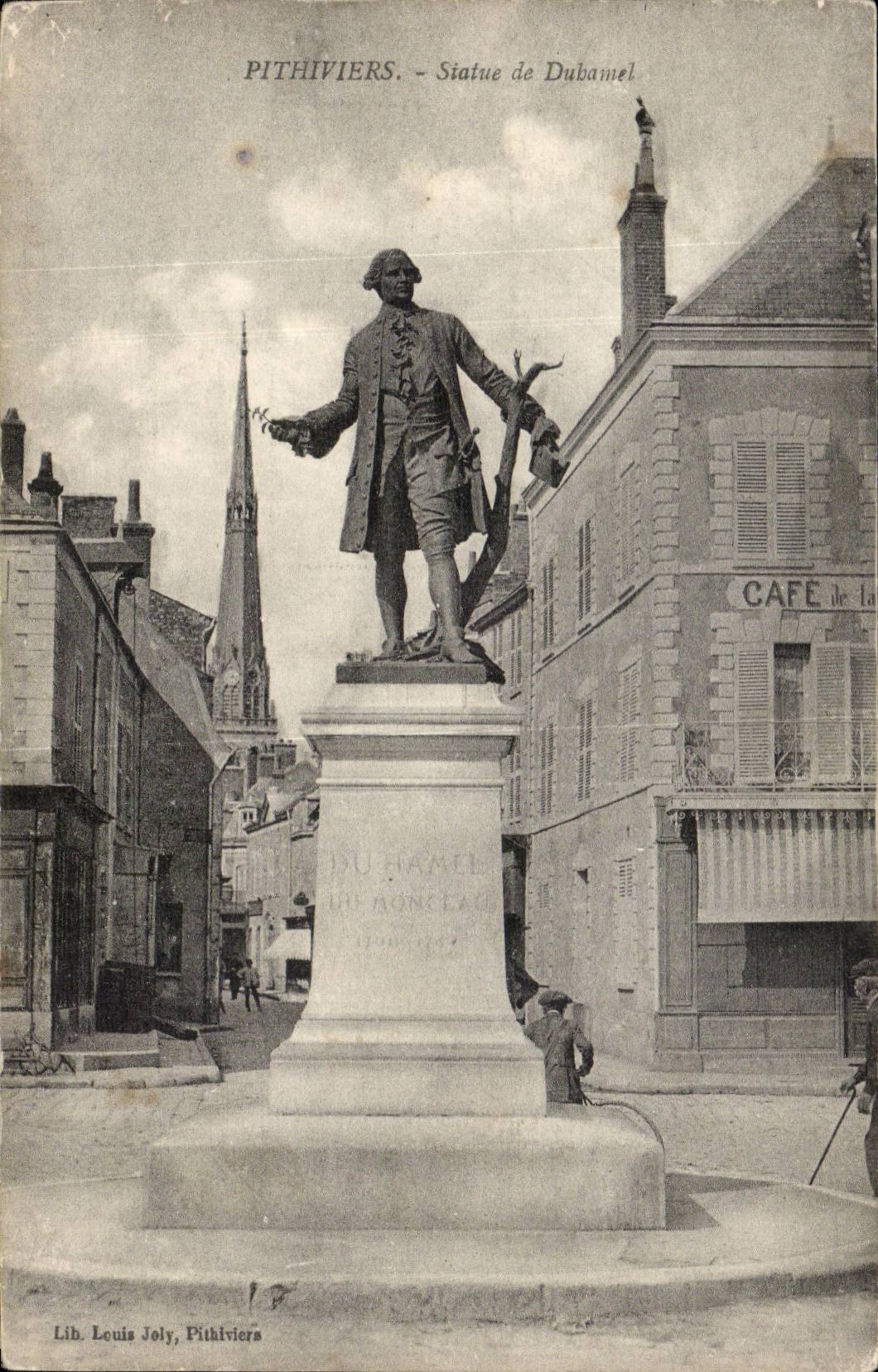 Pithiviers CPA Statue of Duhamel Dumonceau French Agronomist