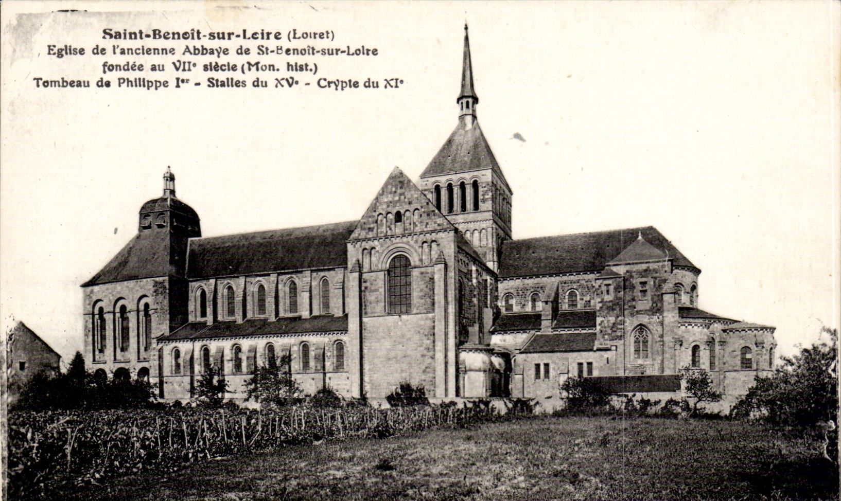 Saint Benoit on the Loire CPA Church of the old abbey