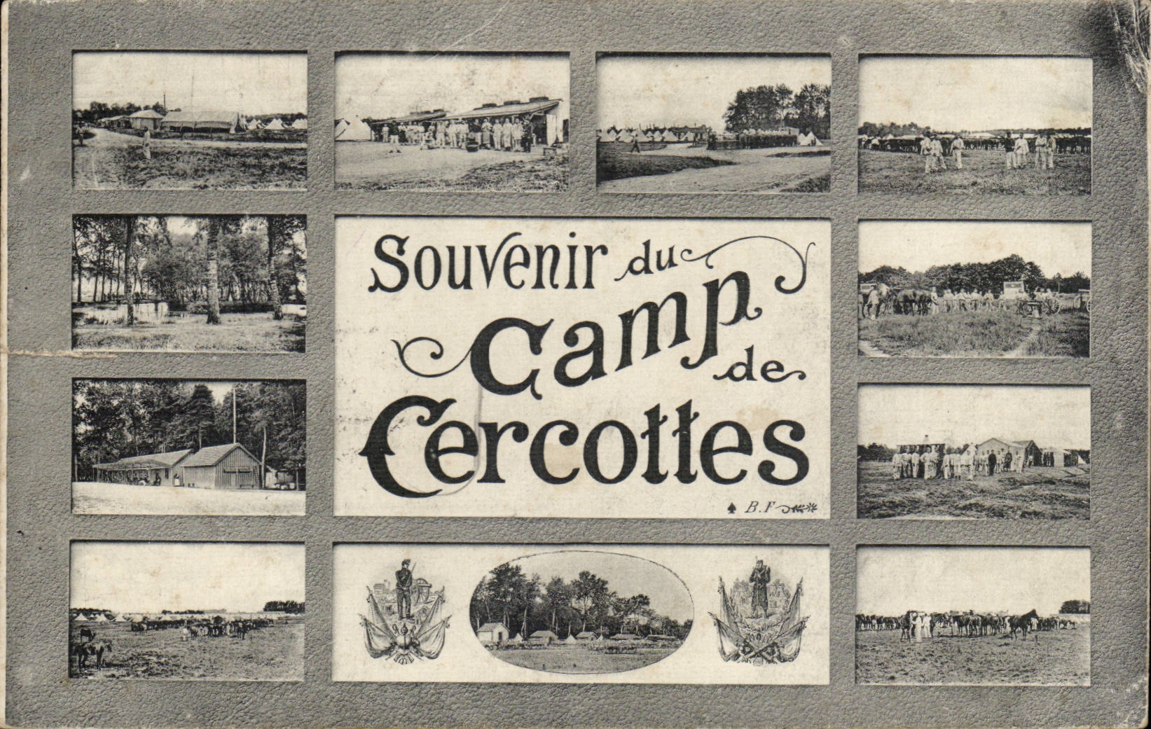CPA Souvenir of the camp of Cercottes