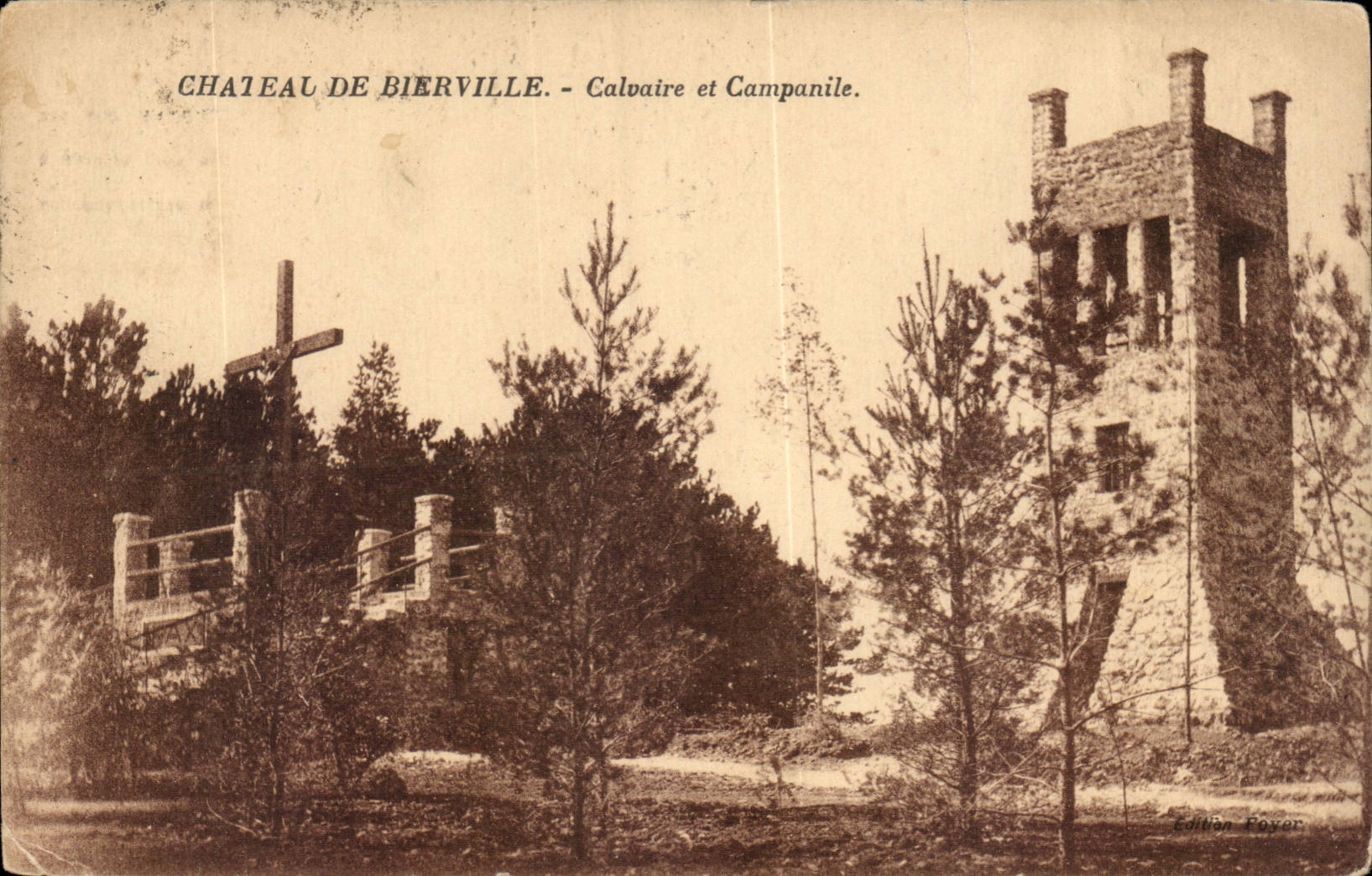 Castle of Bierville cPA Martyrdom and bell-tower