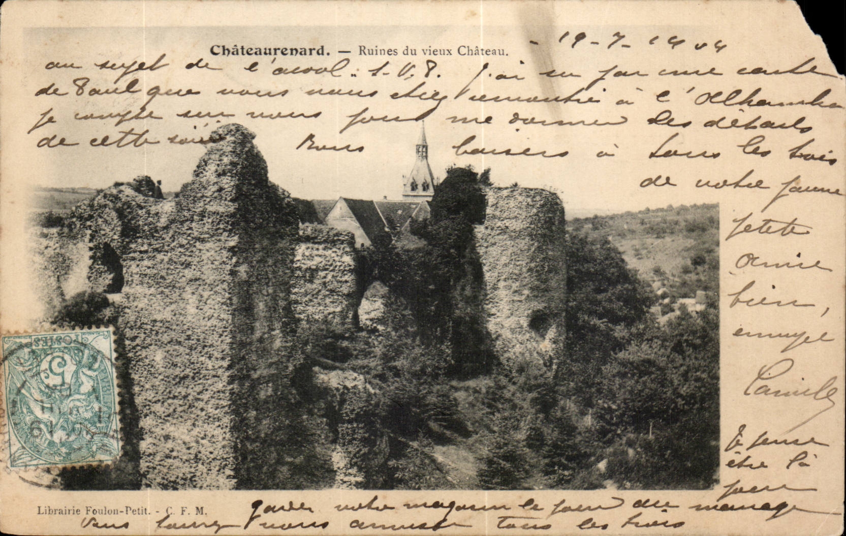 Chateaurenard CPA Ruins of the old castle