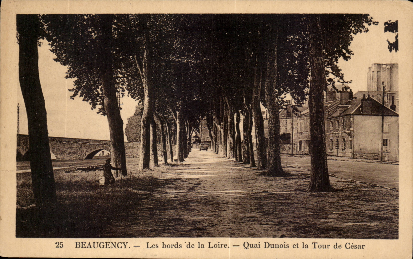 Beaugency CPA edges of the Loire Dunois Quay and the tower of Cesar