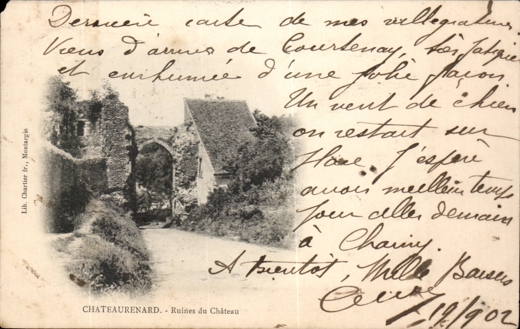 Chateaurenard CPA Ruins of the castle