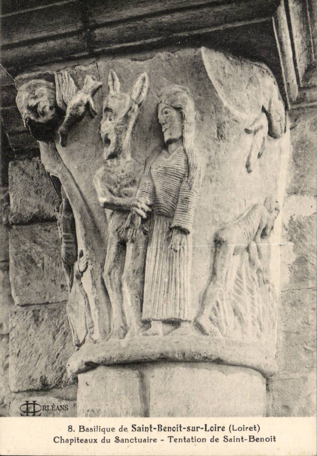 CPA Basilica of Saint Benoit on the Loire Capitals of the sanctuary Temptation of Saint Benoit