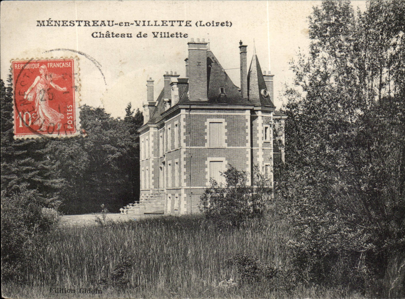 Menestreau in the Villette CPA Castle of the Villette