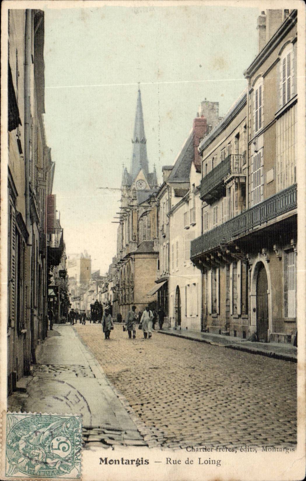 Montargis CPA Street of Loing
