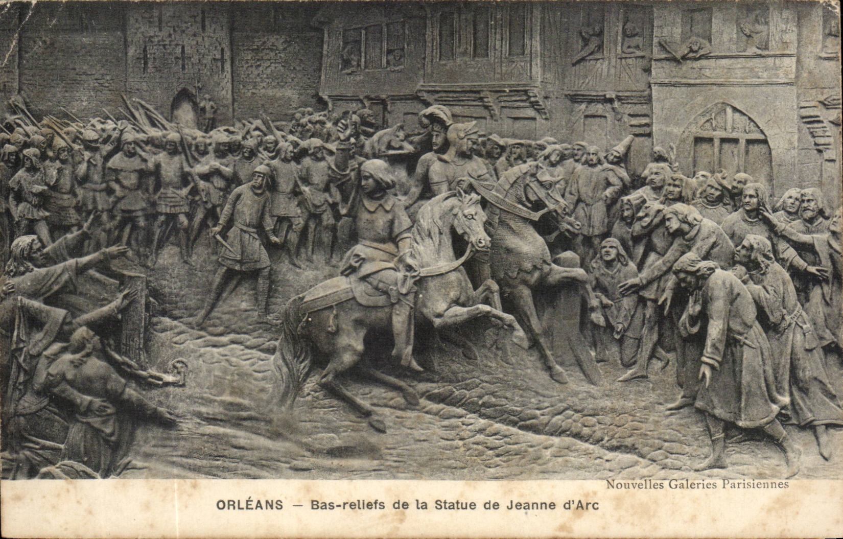 Low Orleans CPA relief of Statue of Jeanne of arc