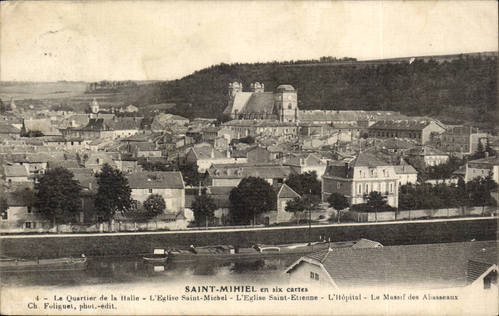 Saint Mihiel - in sechs Diagrammen - der Bezirk des Marktes - die Kirche - CPA