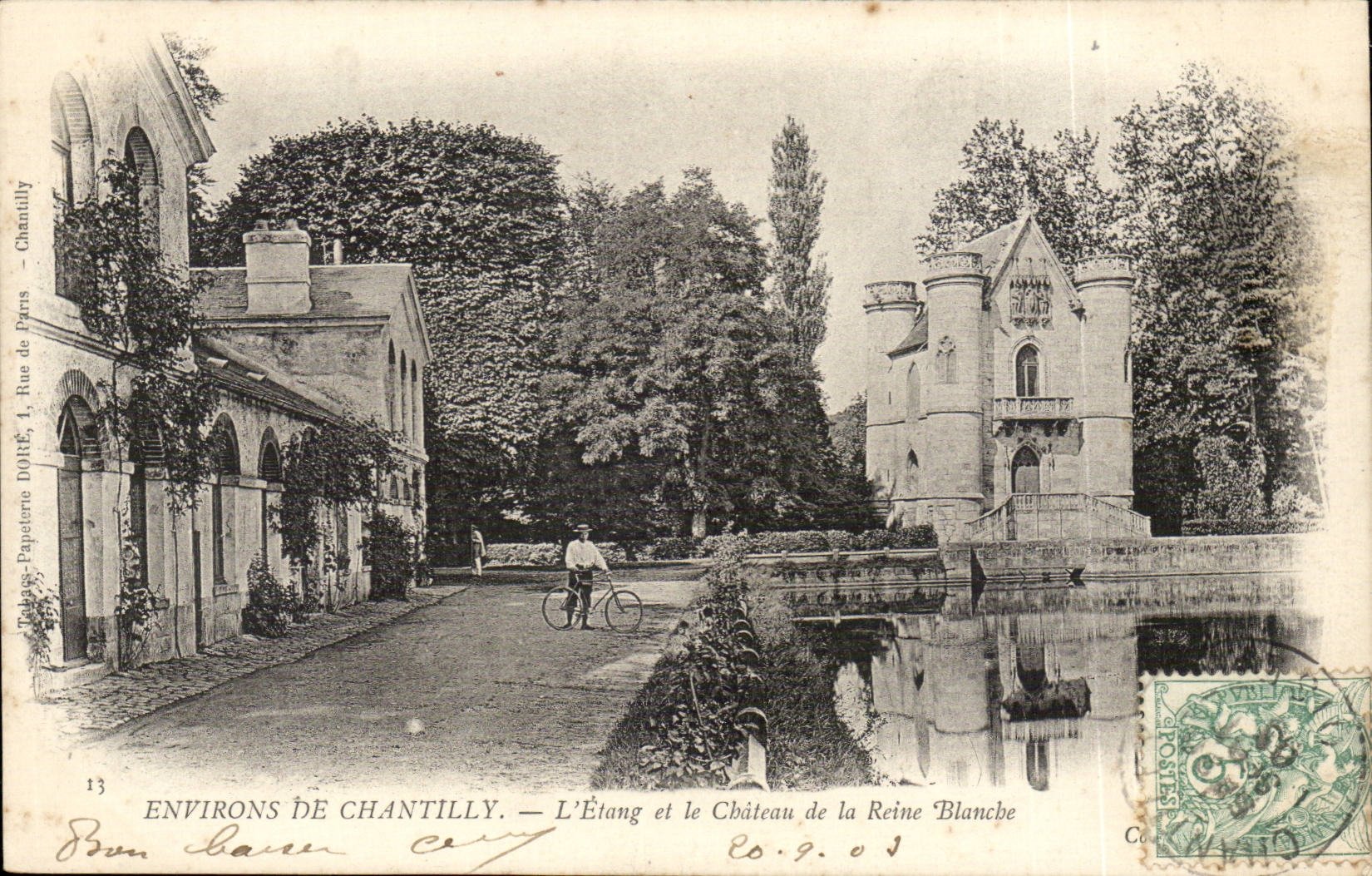Surroundings of Chantilly - the Pond and the Castle of White Queen CPA