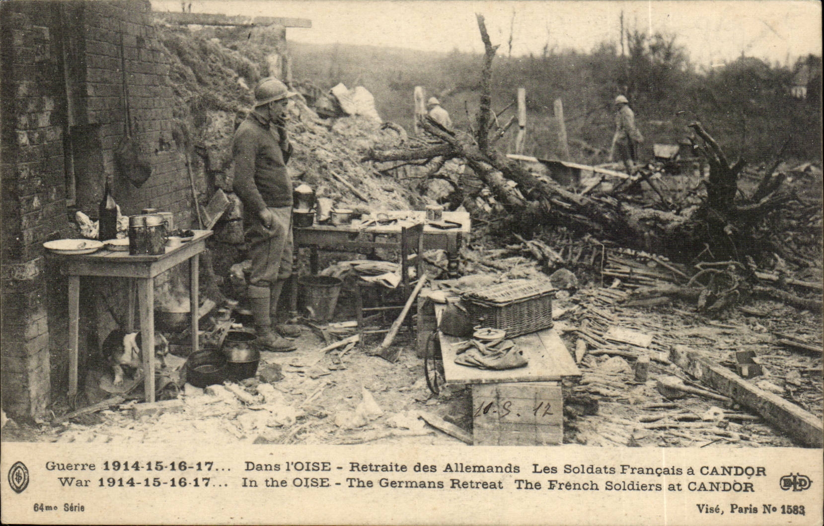 Offenheit - die franzosischen Soldaten hat Offenheit - Ruhestand der Deutschen - Krieg 1914 CPA