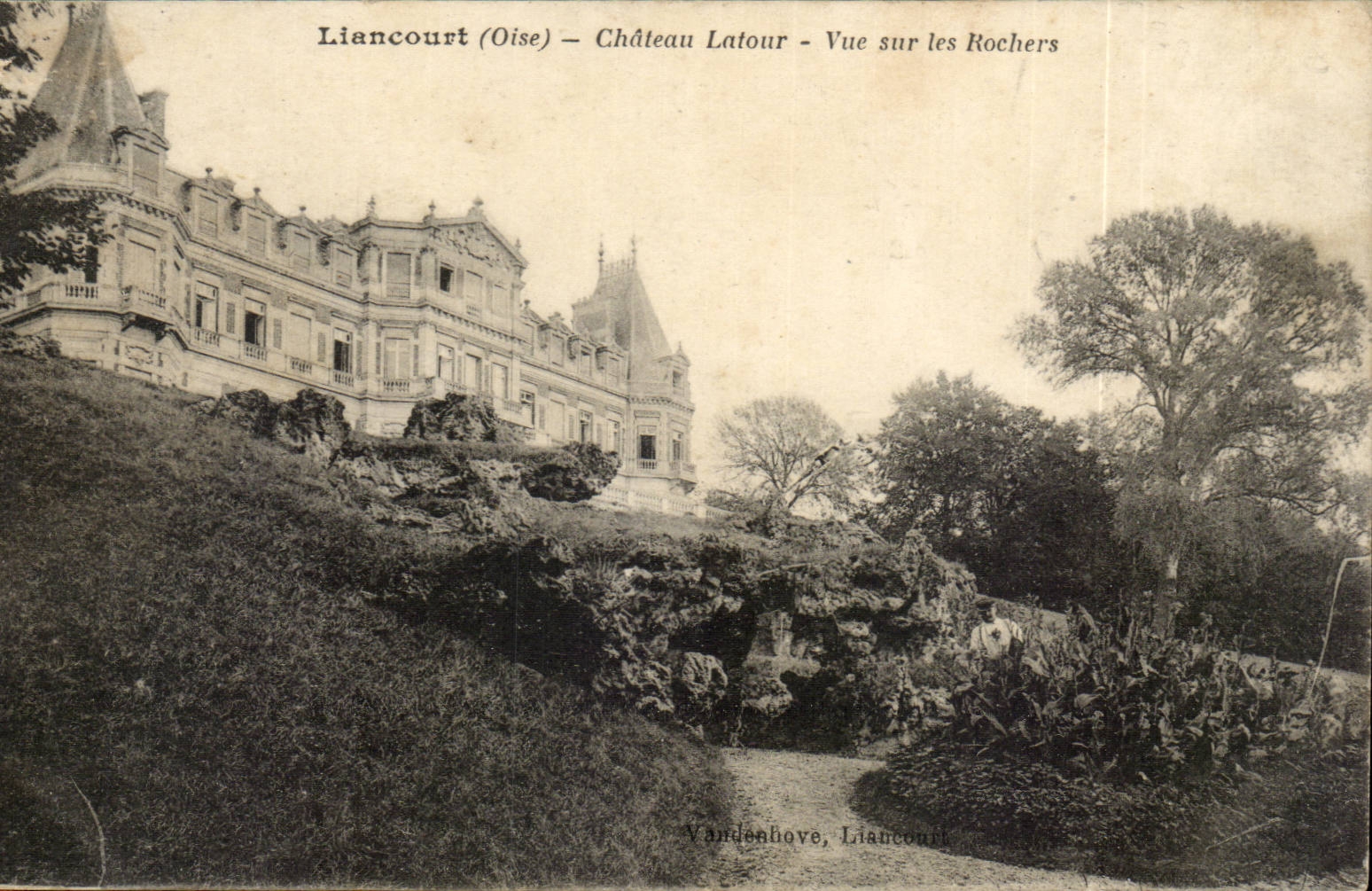 Liencourt - Latour Castle - Sight on Rocks CPA