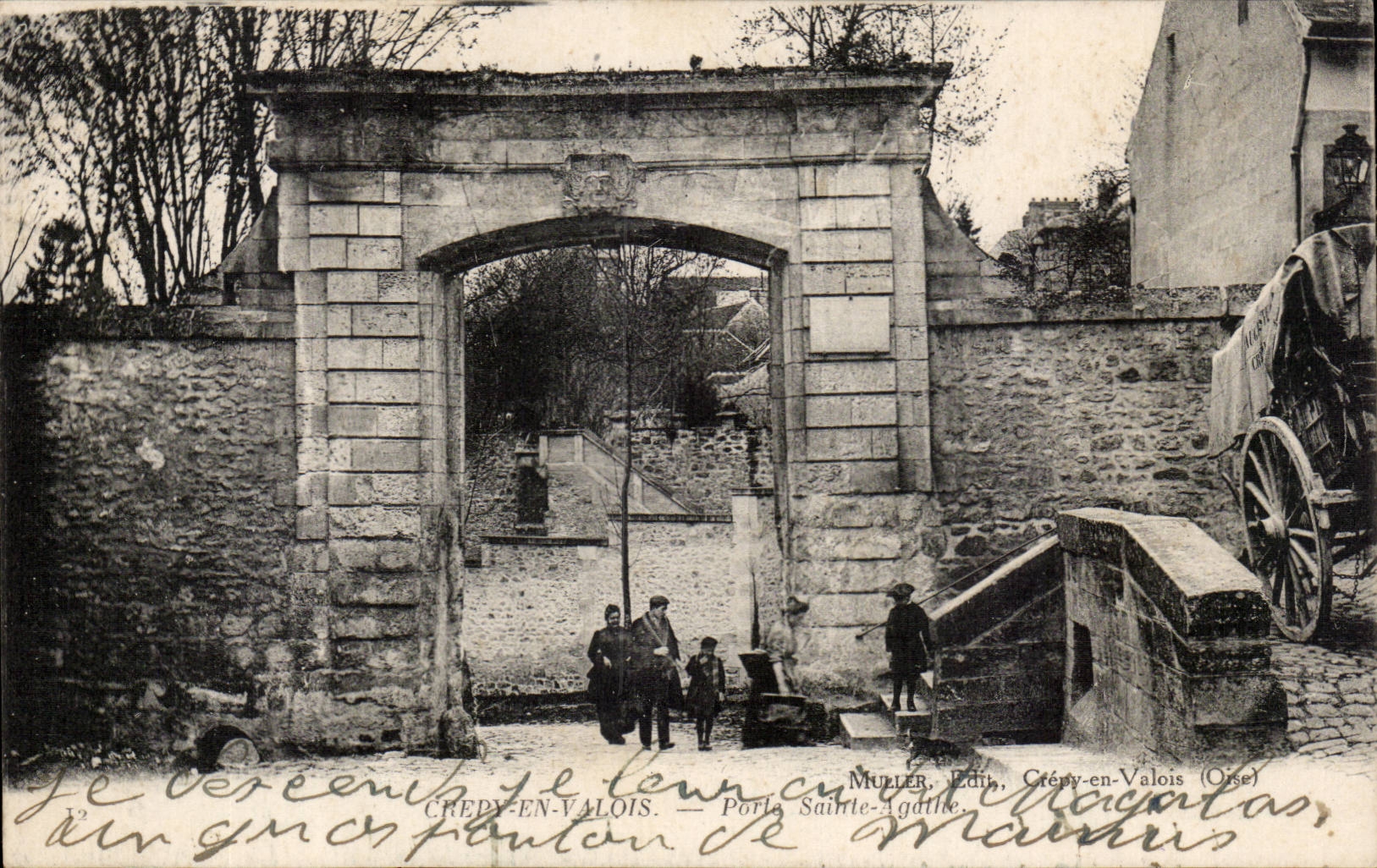 CPA Crepy in Valois Gate Sainte Agathe