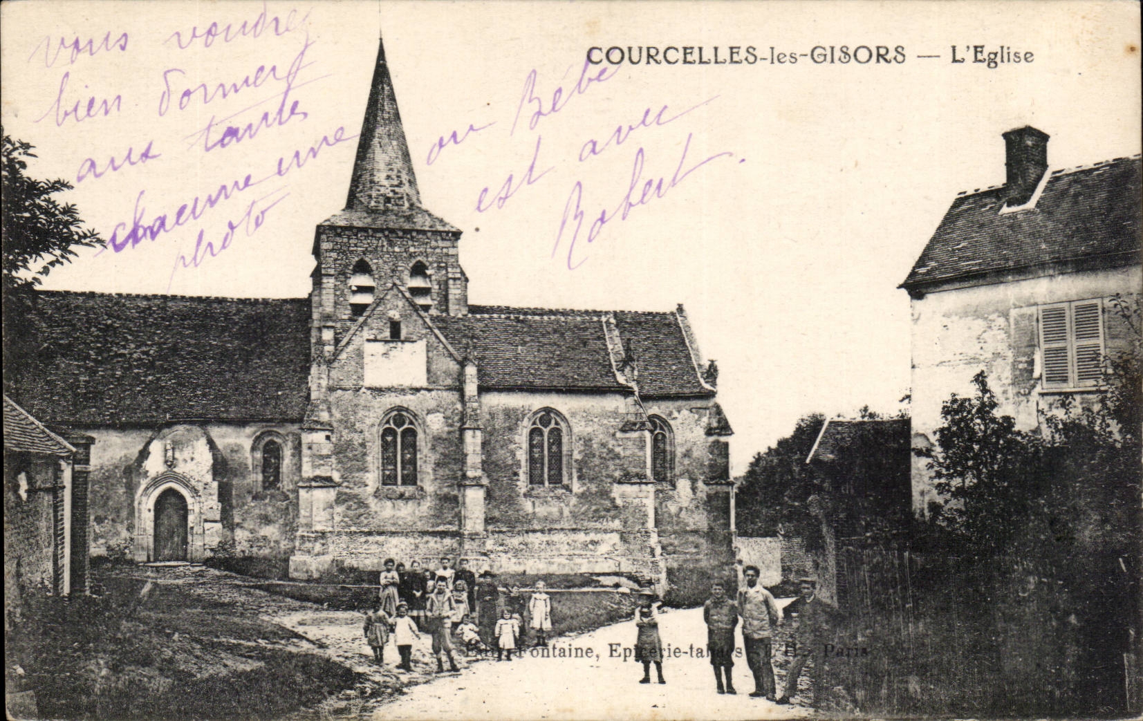 Courcelles Gisors CPA die Kirche