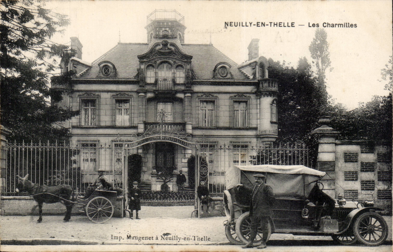 Neuilly im Thelle cPA die Hecken (Autoesels-Eselmaultier) TOP
