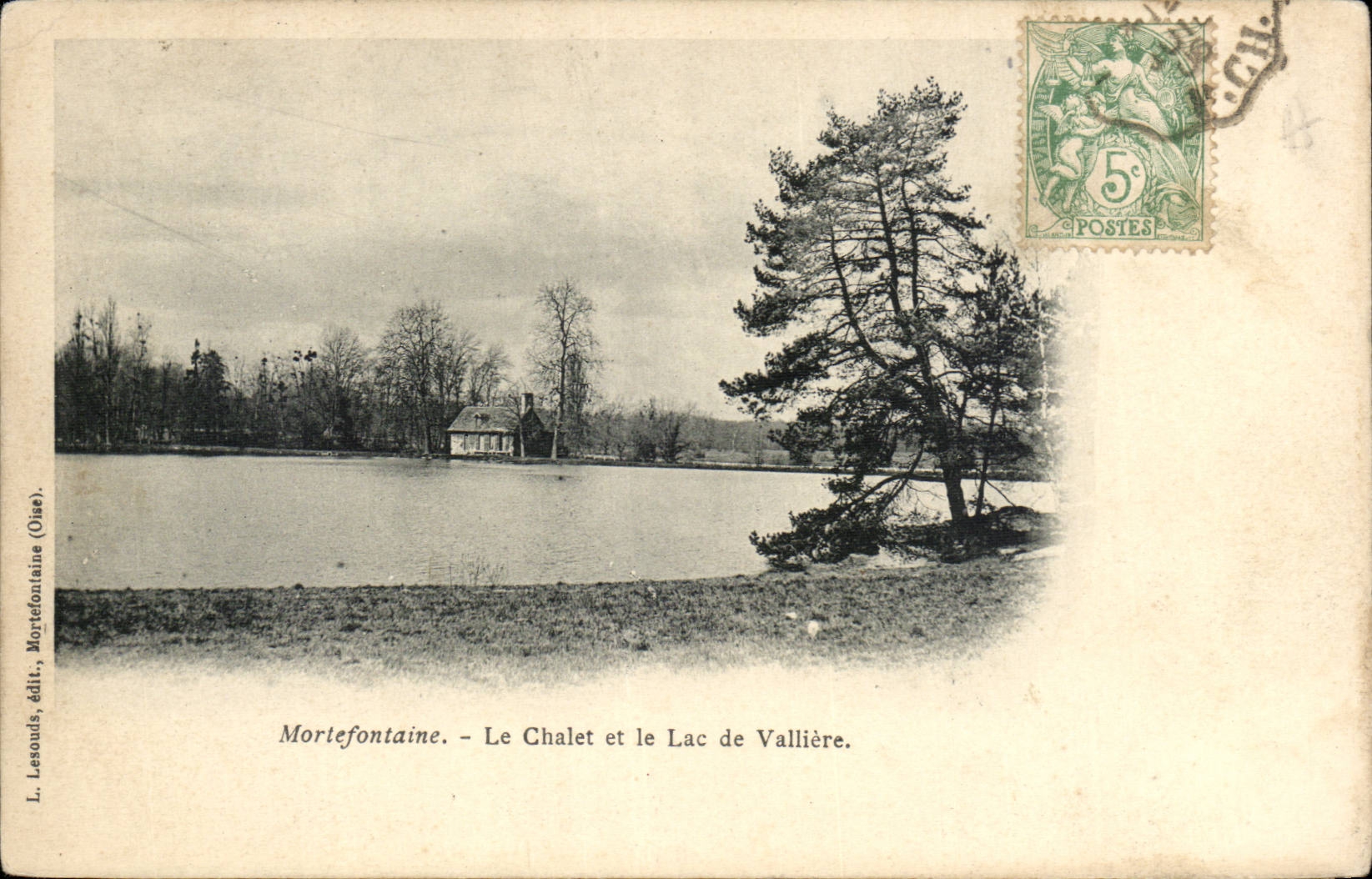 Mortefontaine CPA das Landhauschen und der See Valliere