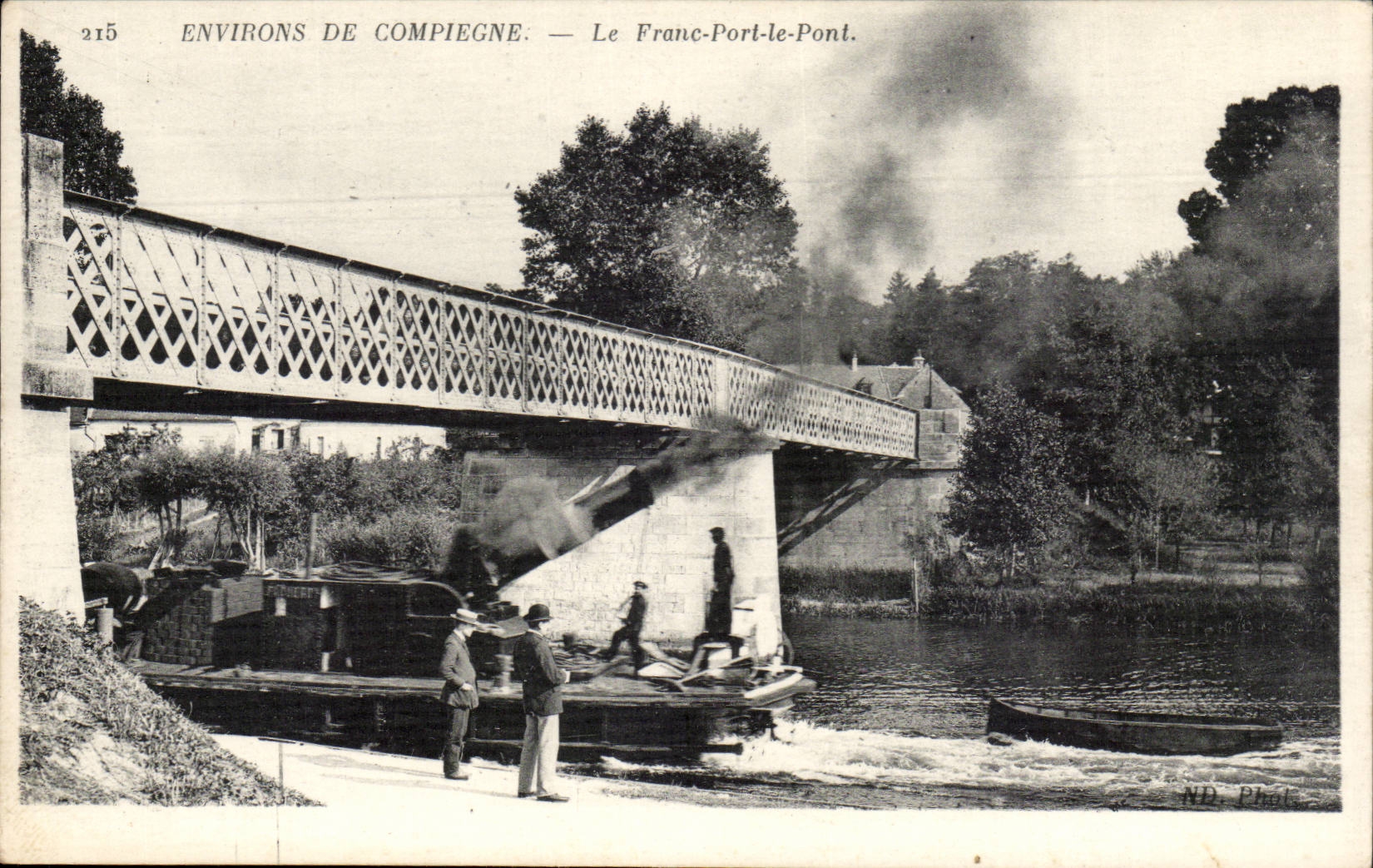Umlagerungen von Compiegne CPA der aufrichtige Hafen die Brucke