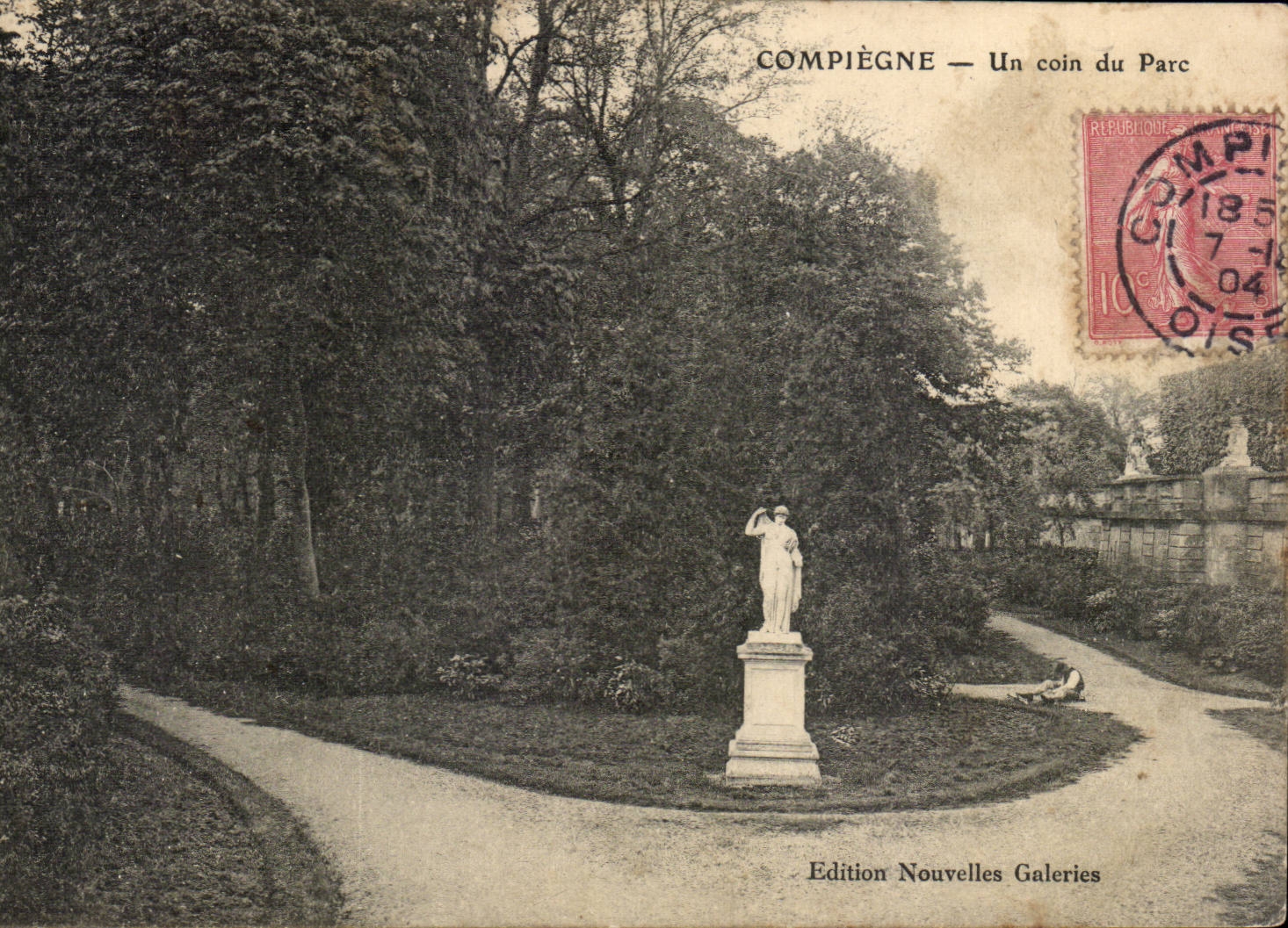Compiegne CPA eine Ecke des Parks