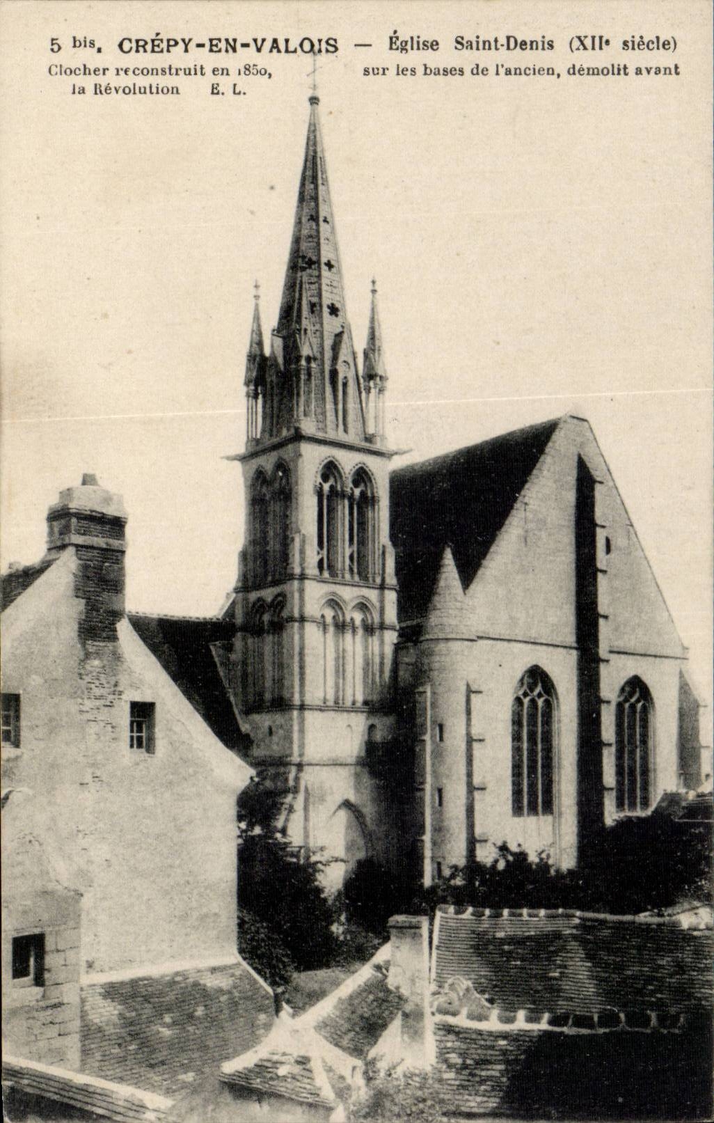 Crepy in Valois CPA Church Saint Denis