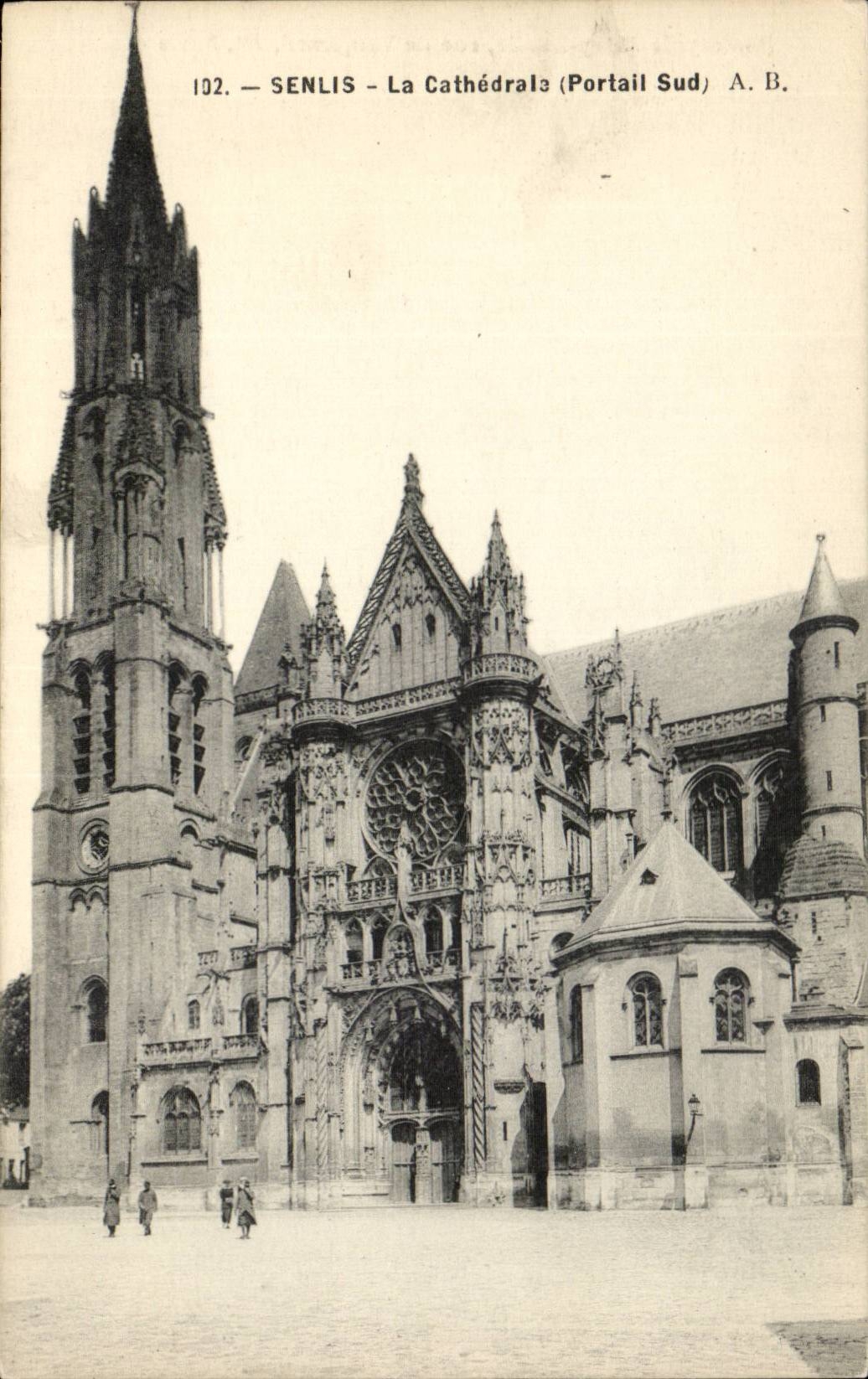Senlis CPA the cathedral (southern gate)