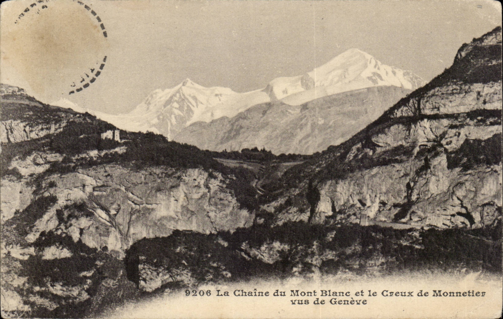 CPA the chain of Mont Blanc and the hollow of Monnetier seen of Geneva