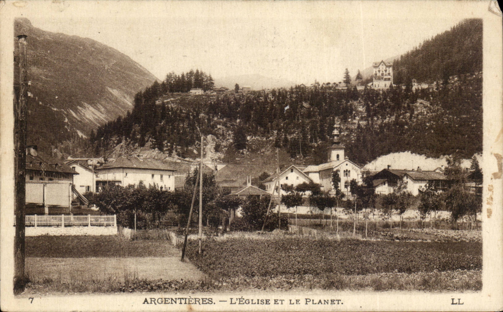 Argentieres CPA the church and Planet