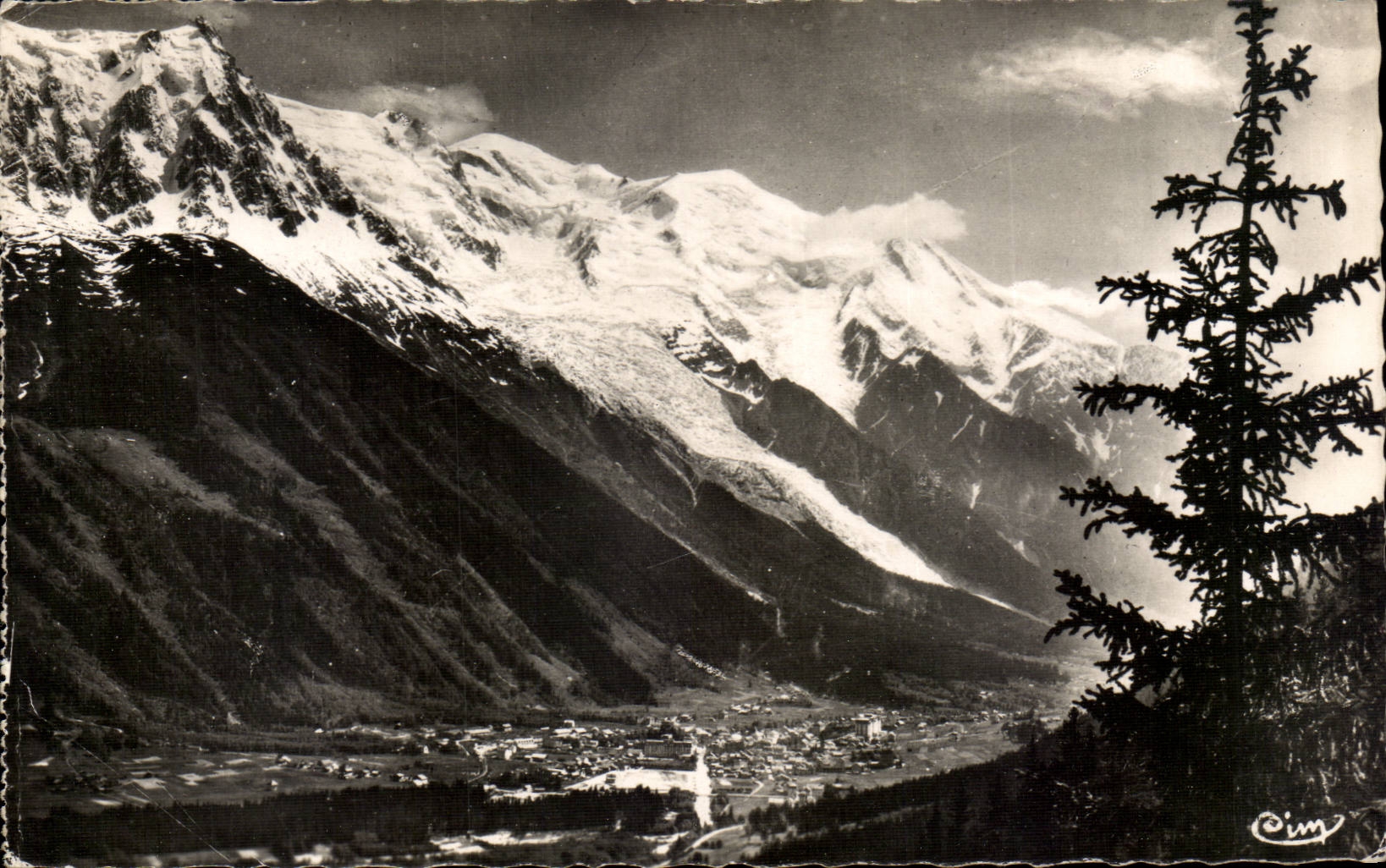 Chamonix CPA Vue generale et le Mont Blanc