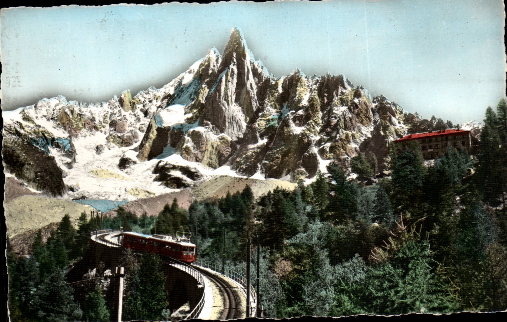 Chamonix CPM Train du Montenvers et l'aiguille du Dru