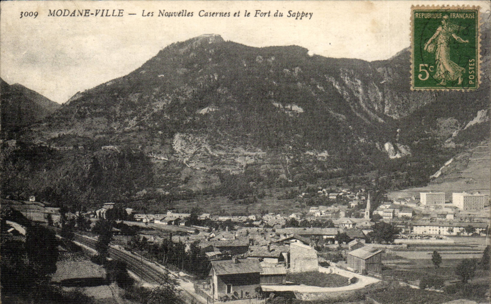 Modane City CPA new barracks and the fort of SAppey