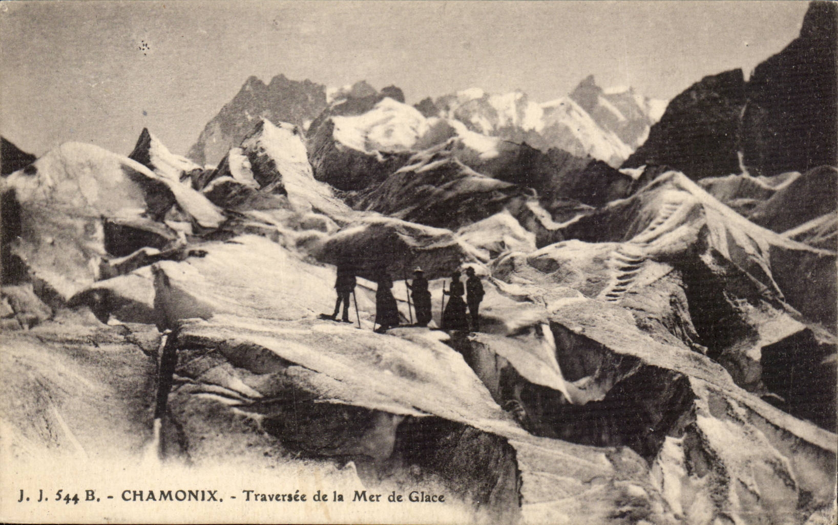 Chamonix CPA Traversee de la mer de glace