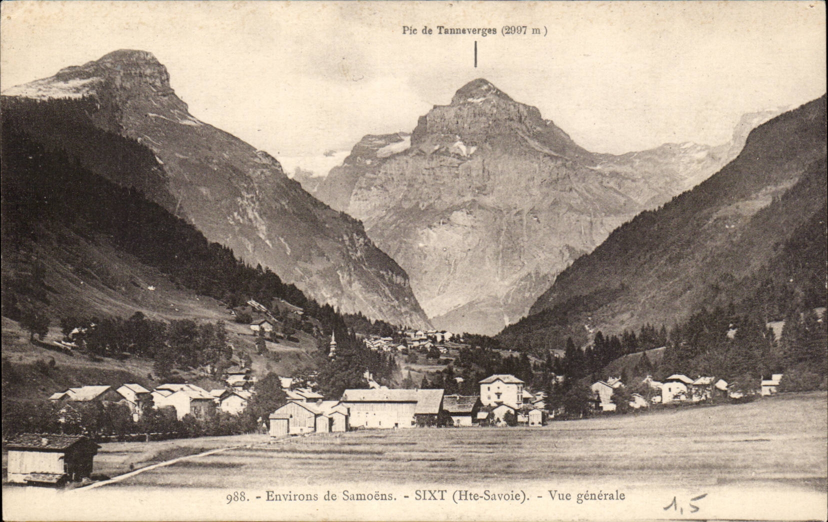 Surroundings of Samoens CPA Sixt View