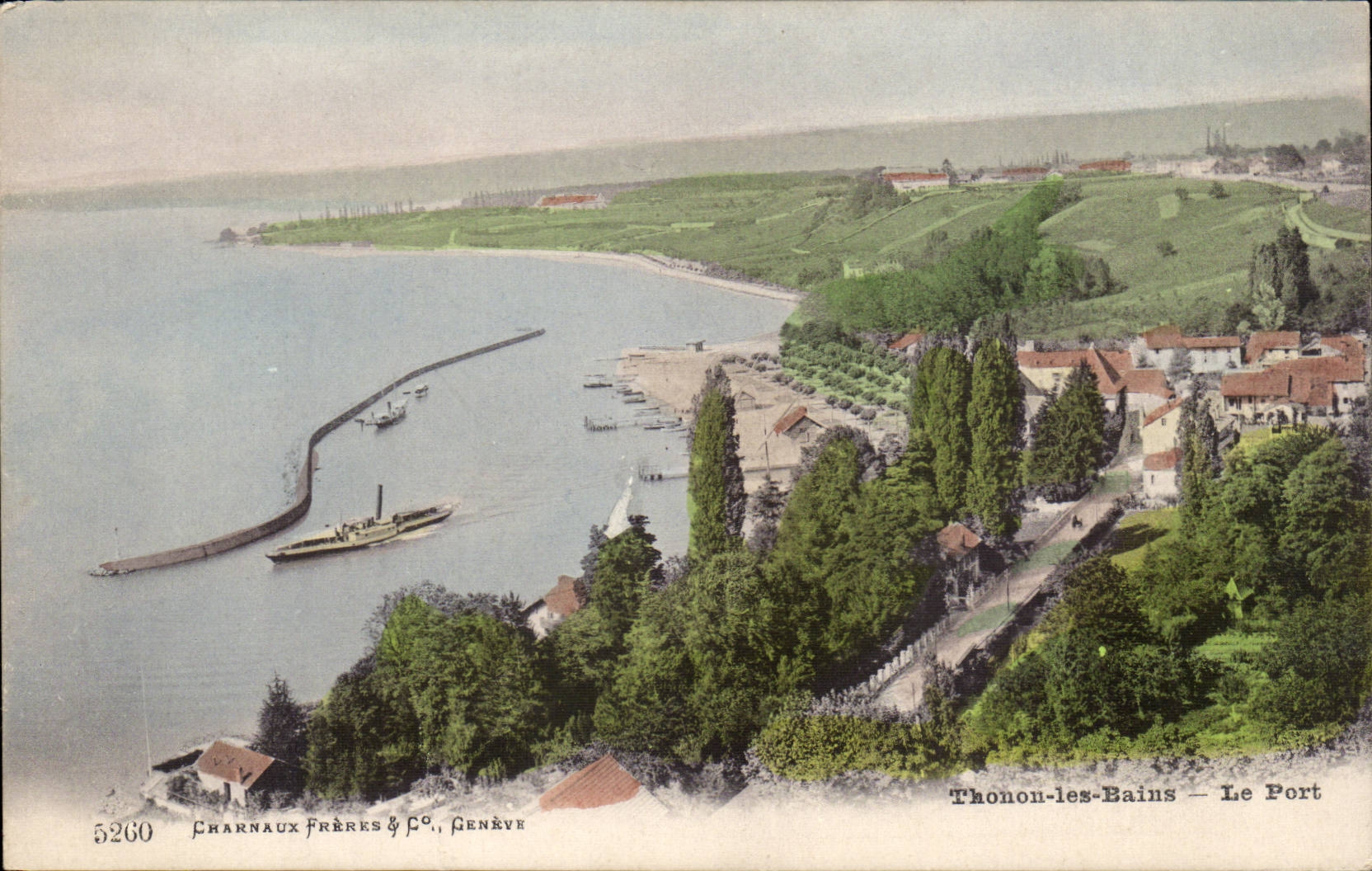 CPA Thonon les Bains the port