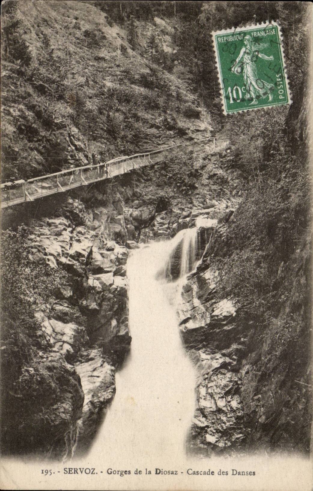 CPA Servoz Gorges of Diosaz Cascades of the dances