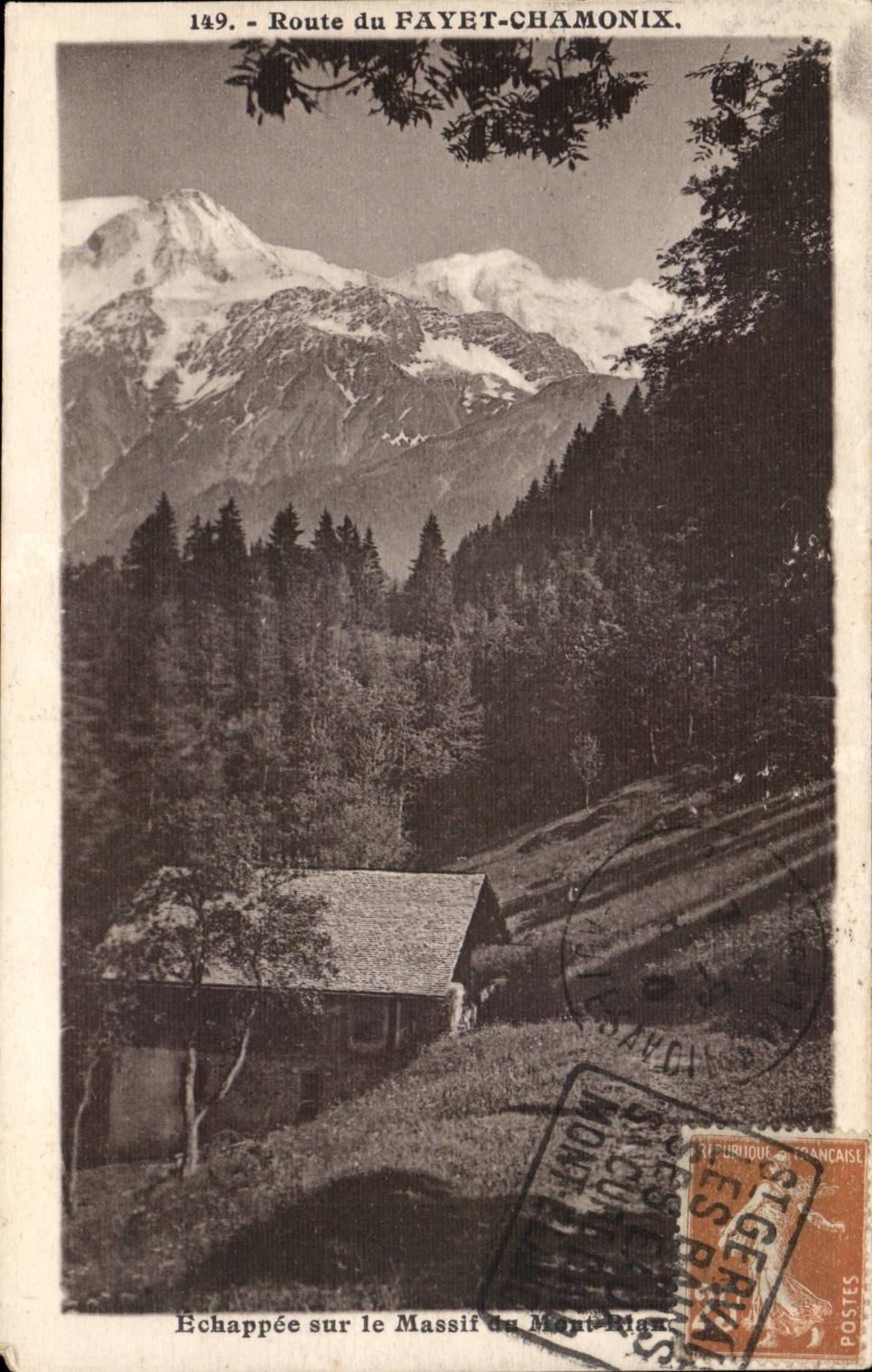 CPA Road of Fayet Chamonix Escaped on the solid mass