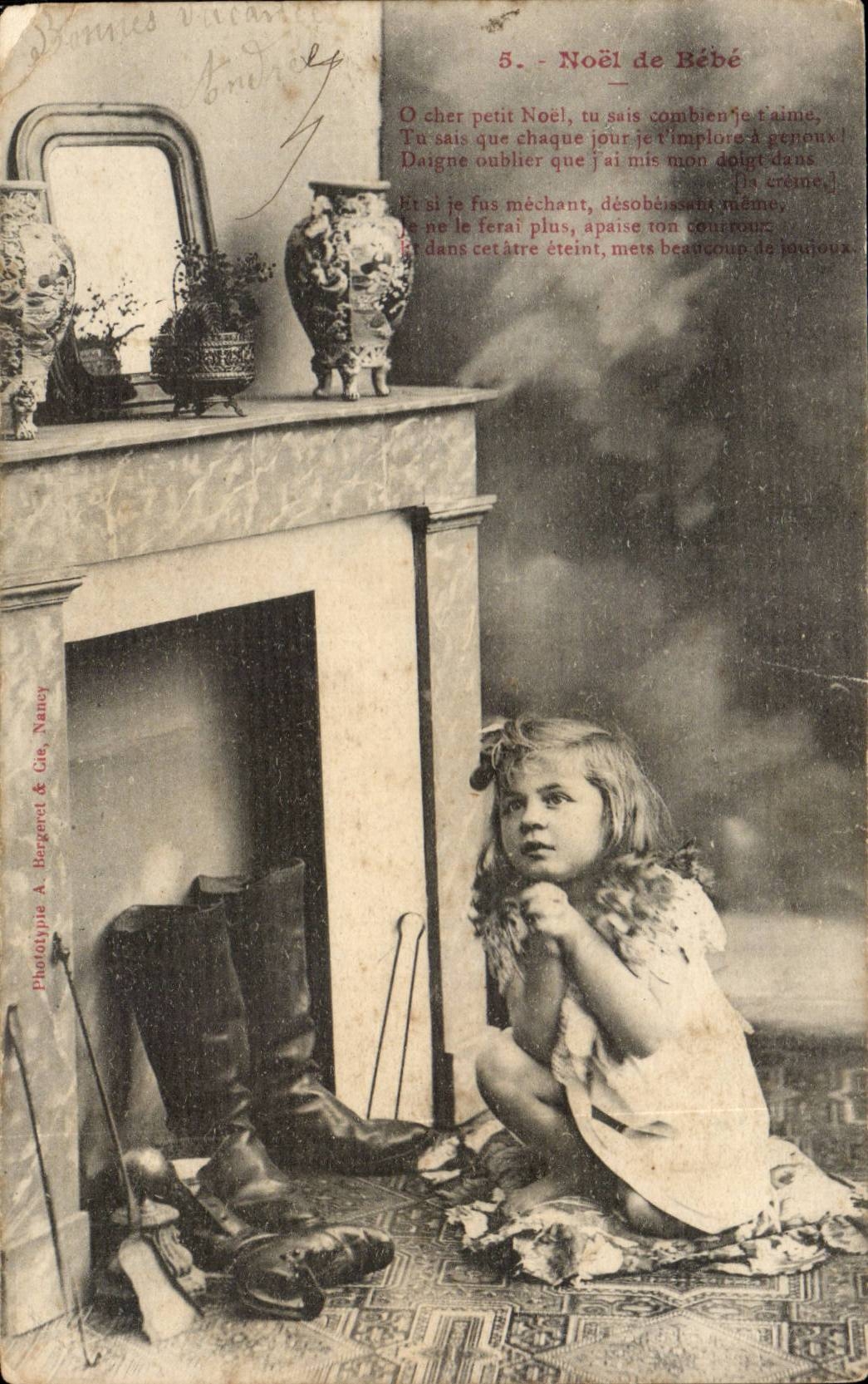 CPA Phantasie Child Christmas de Bebe