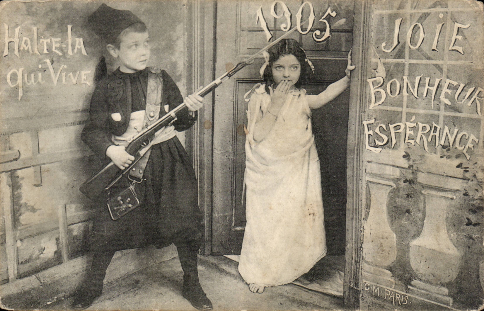 CPA Phantasie-Kind-Freudengluck Hoffnung-Halt der 1905 lebt