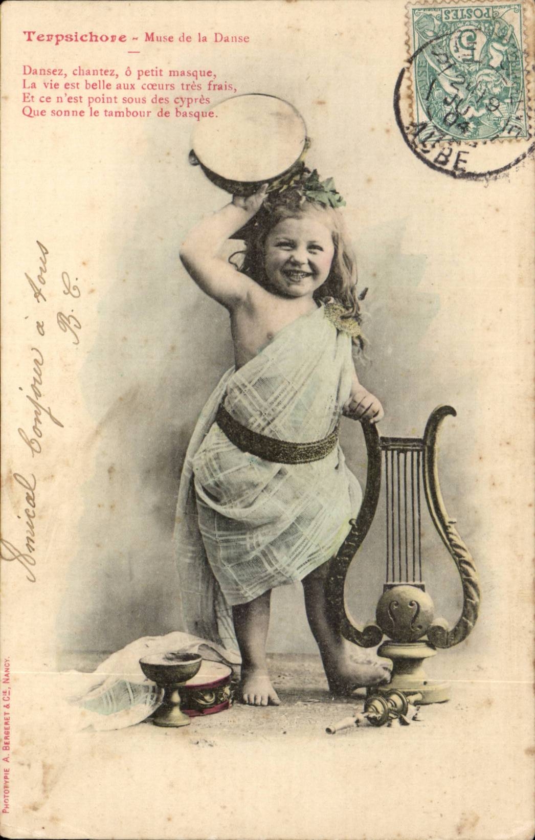 CPA Phantasie Terpscichose MUSE des Tanz Kindquadranten