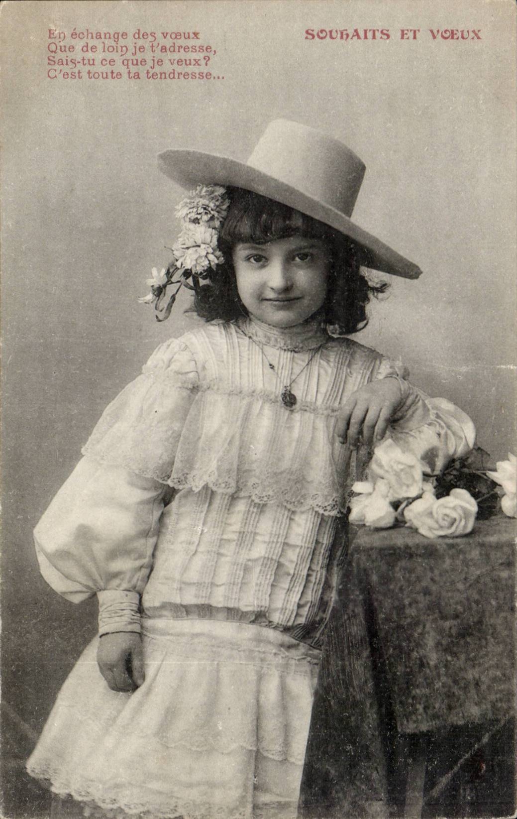 CPA Phantasie-Kind wunscht und wunscht