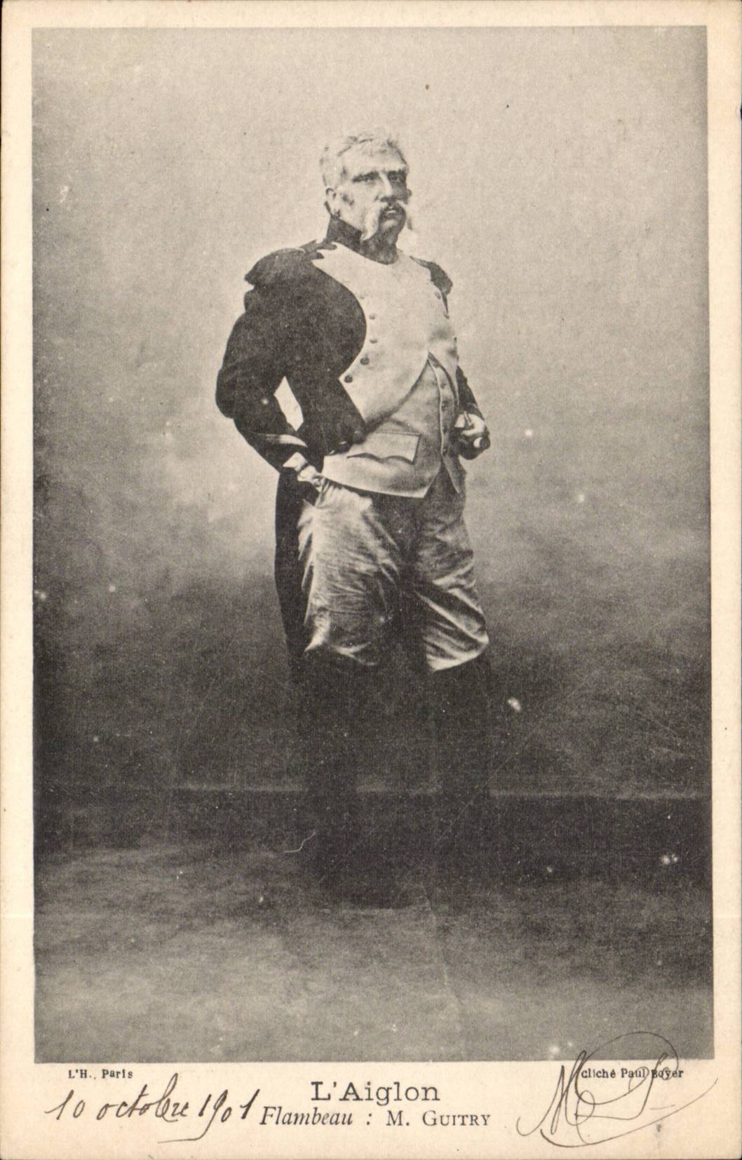 CPA die Eaglet Mrs Sarah Bernhardt Torch: Herr Guitry (Theater)