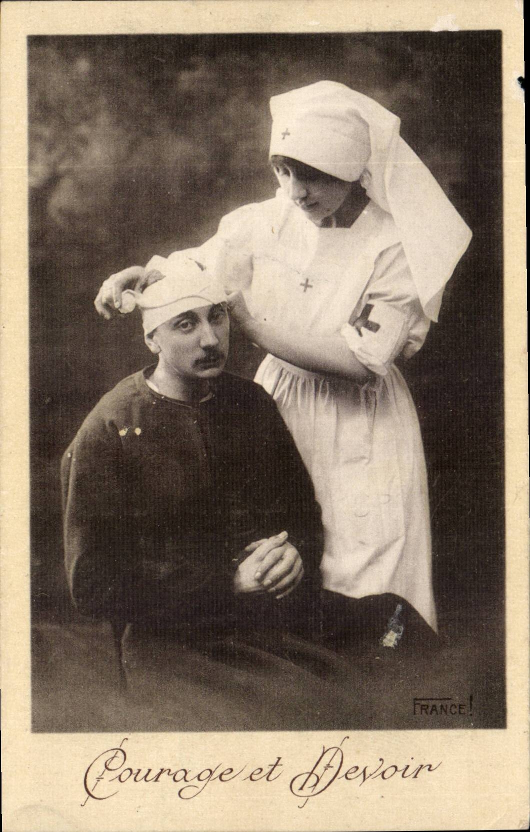 CPA Courage and duty Nurse soldier Militaria (Red Cross)