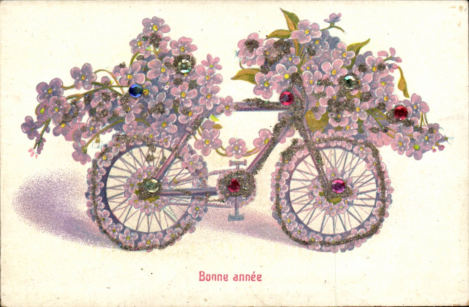 CPA Fantasy Happy New Year (bicycle bicycle)