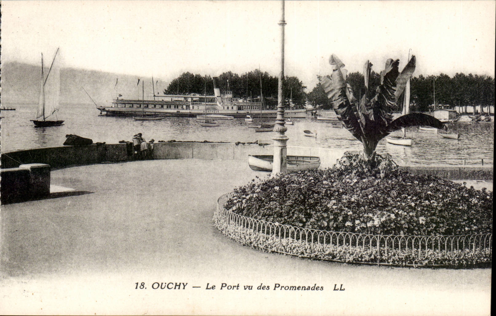 Switzerland - Schweiz - Ouchy - the Port seen of the Walks - CPA