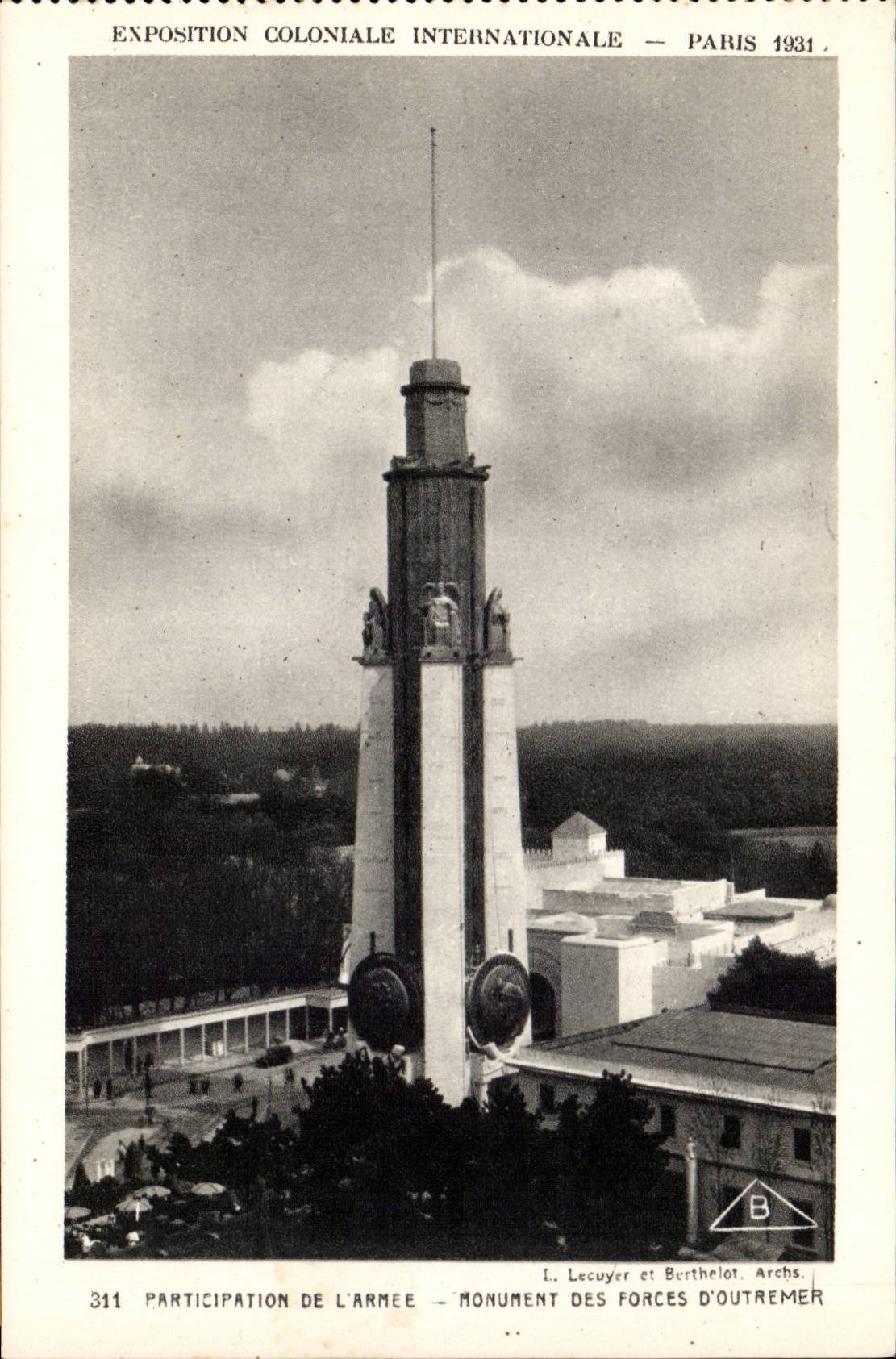 Paris - Exposition Coloniale Internationale 1931 - Monument des Forces d'Outremer - - CPA