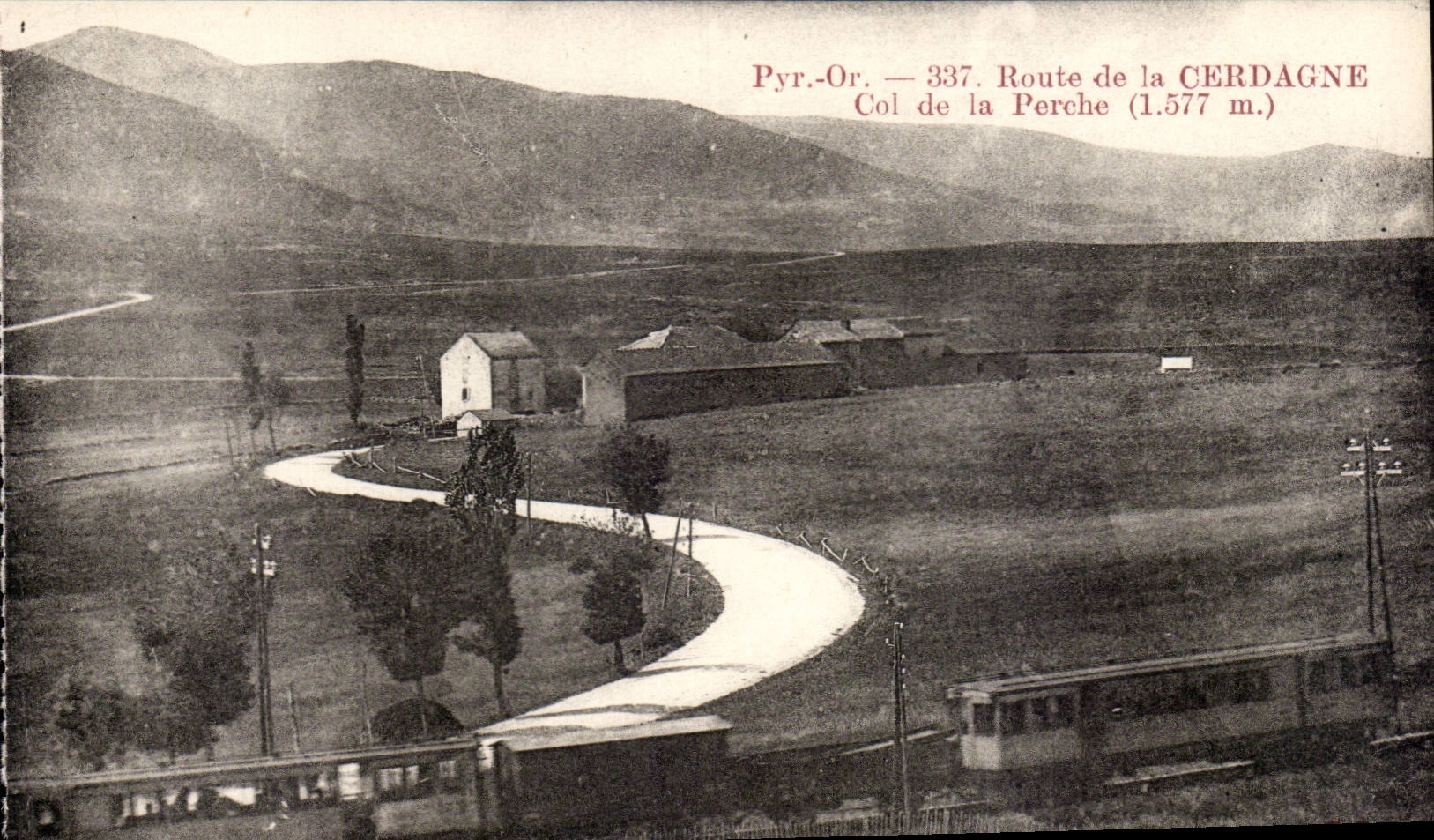 Route de la Cerdagne - Collar of the Pole - alt 1577 - CPA Train