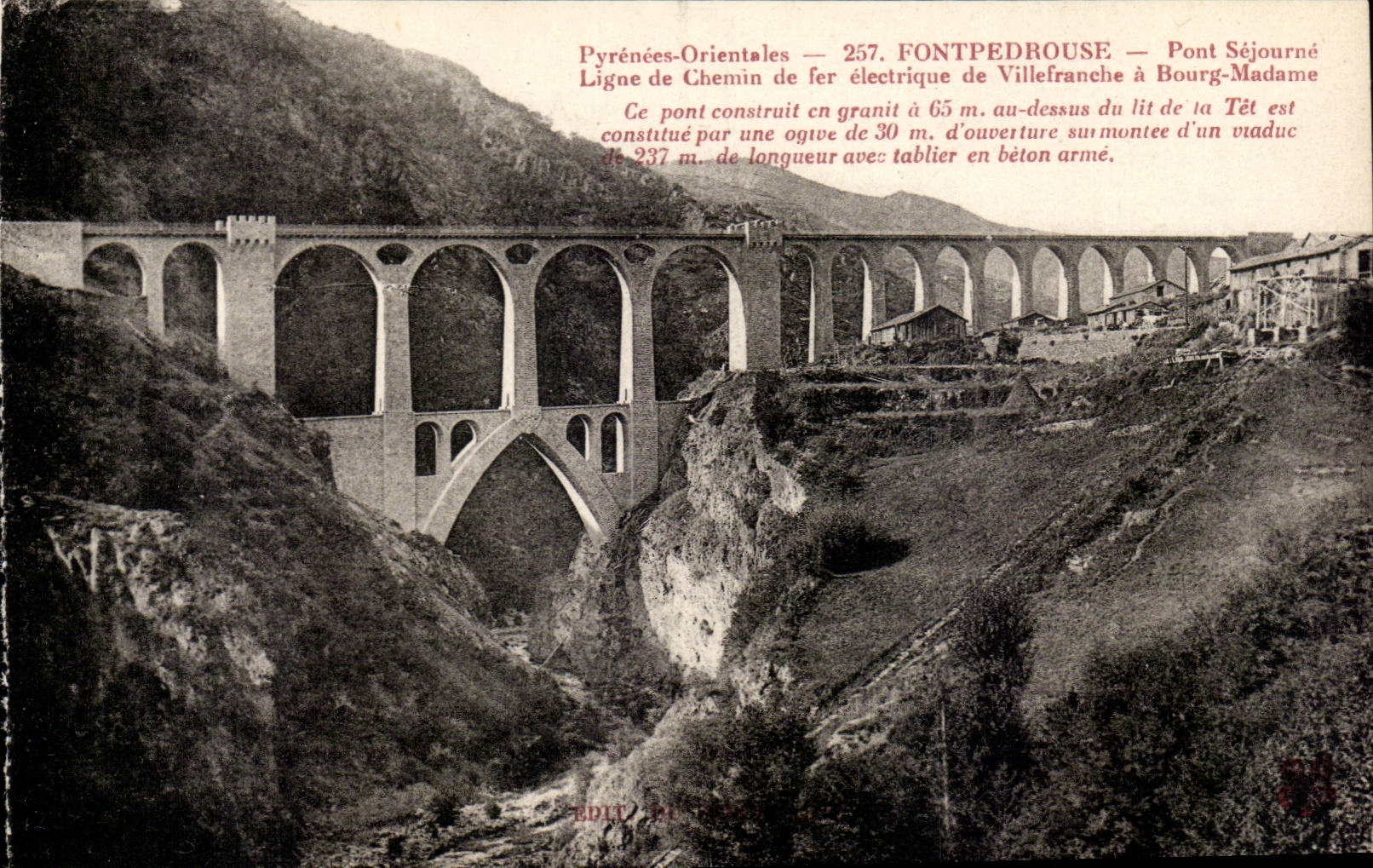 Fontpedrouse - Bridge Remains - Line of electric Railroad has Villefranche has Bourg Madam - CPA