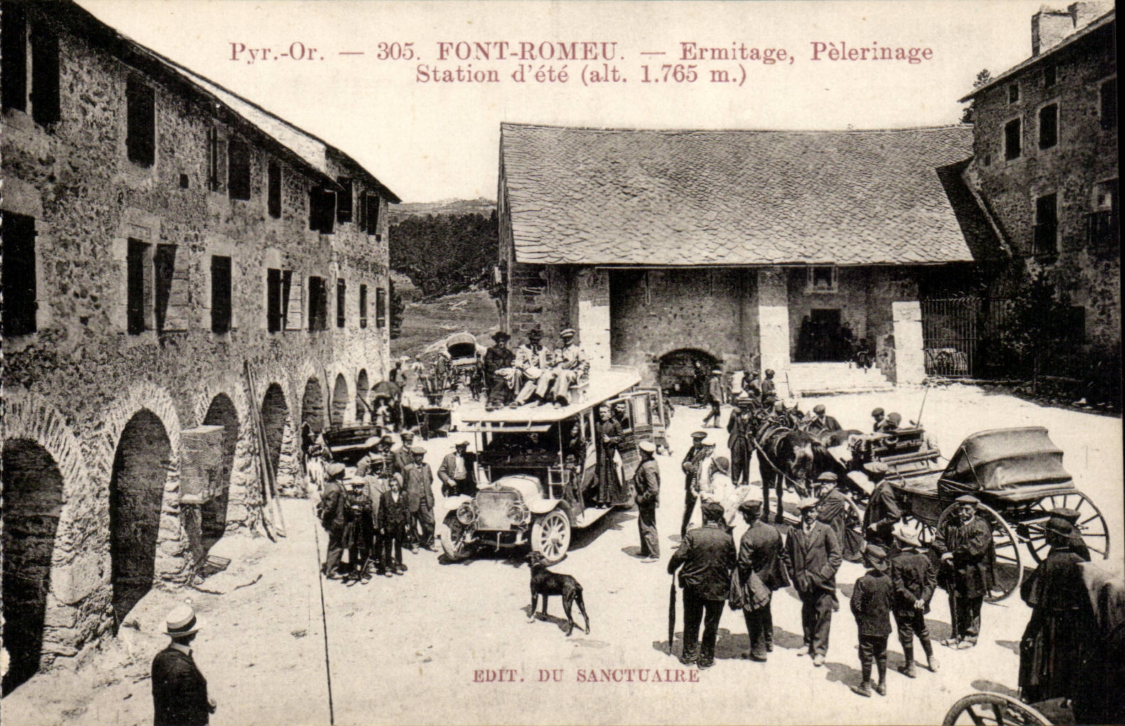 Make Romeu - Hermitage - Pilgrimage - Station of Summer - dog - car - C - CPA TOP