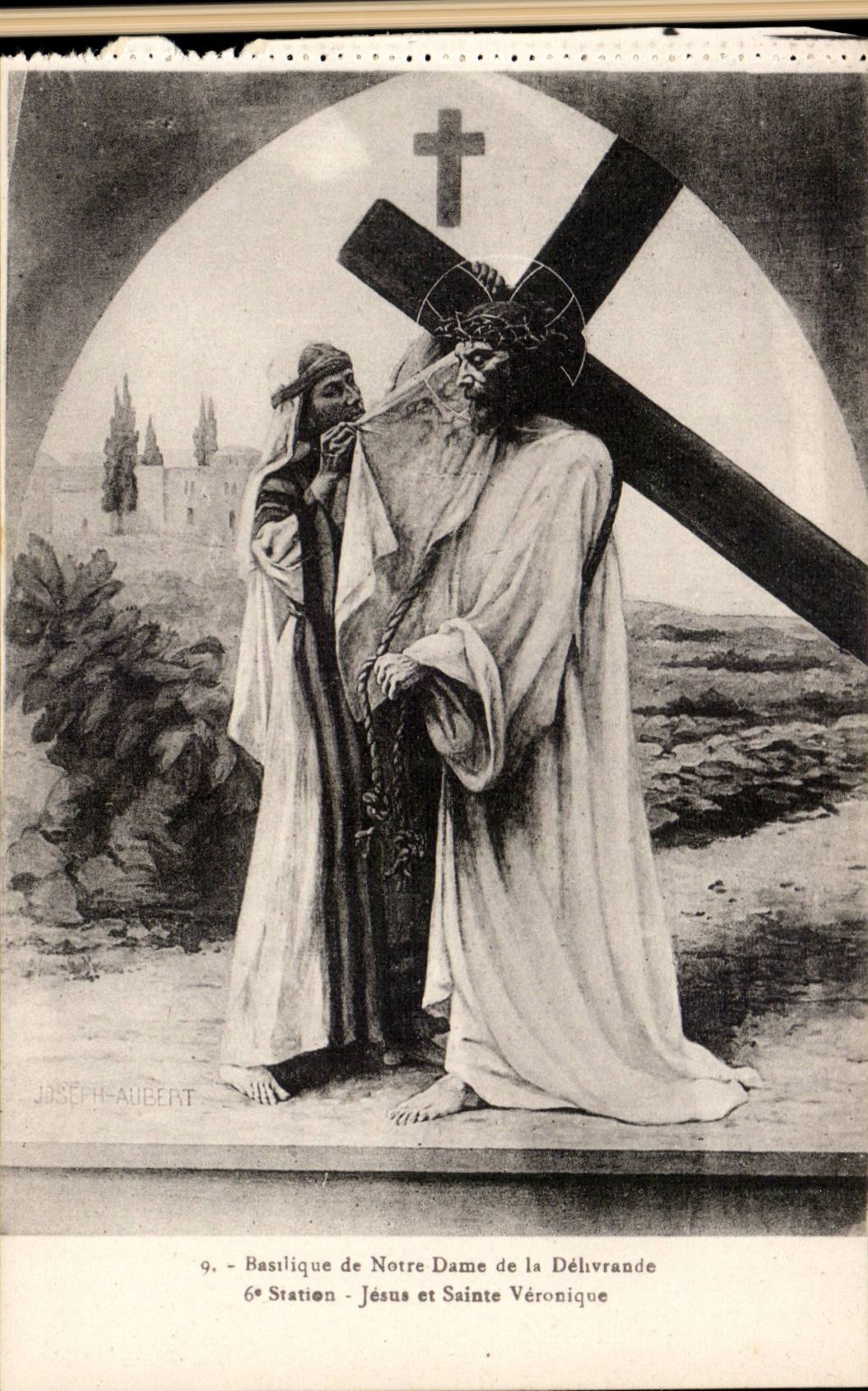 Basilica Our Lady of Delivrande - Jesus and Sainte Veronique - CPA