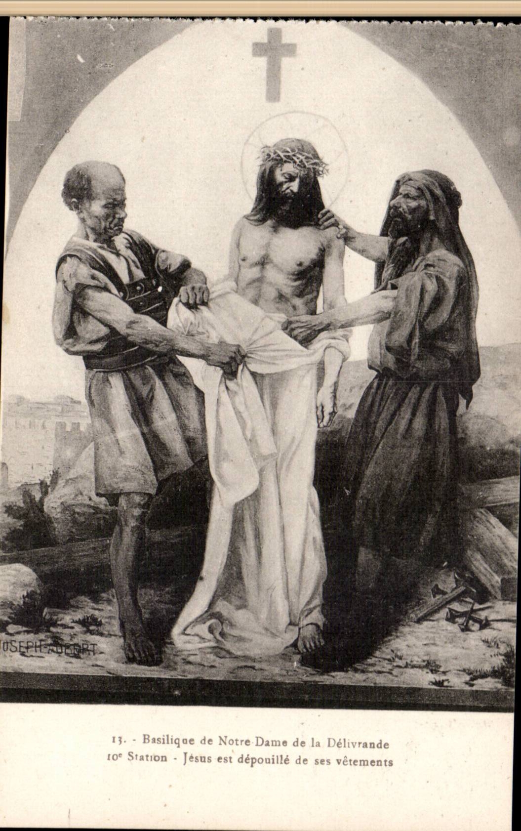 Notre Dame basilica of Delivrande - Jesus is skin of his clothing - CPA