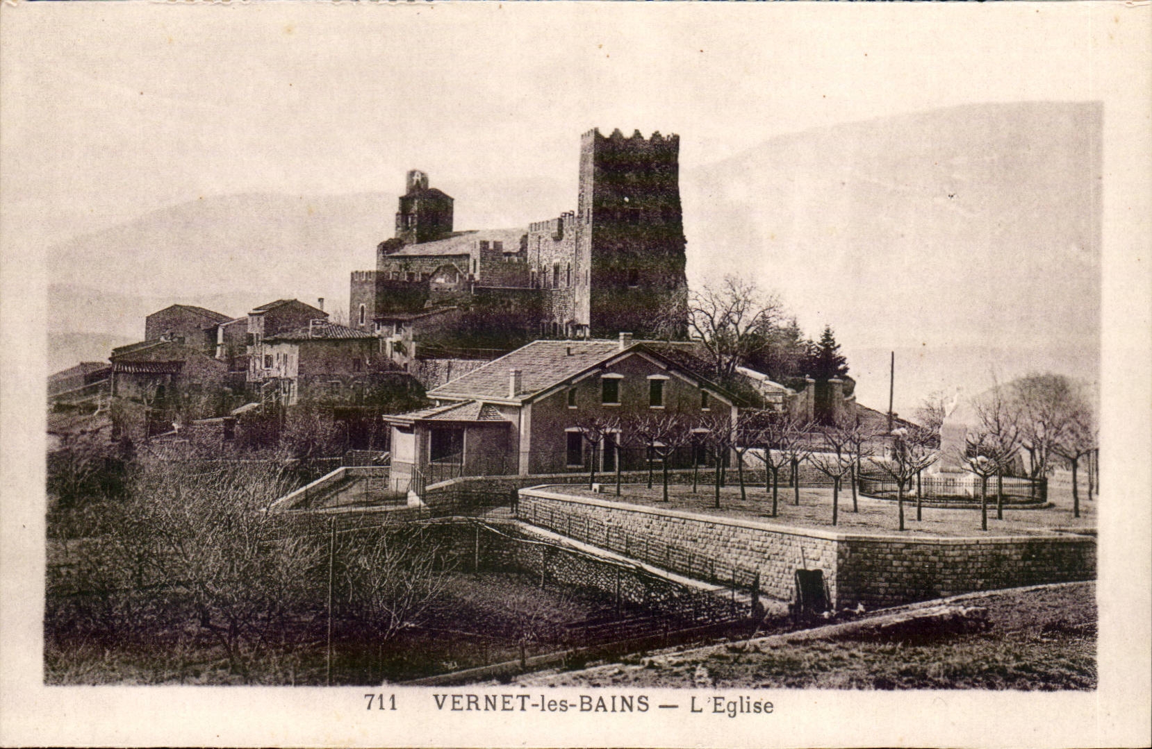 Vernet les Bains - the Church - CPA